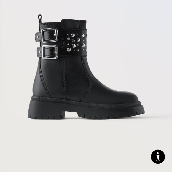 Zara Kids Studded Ankle Boots - Picture 7 of 7